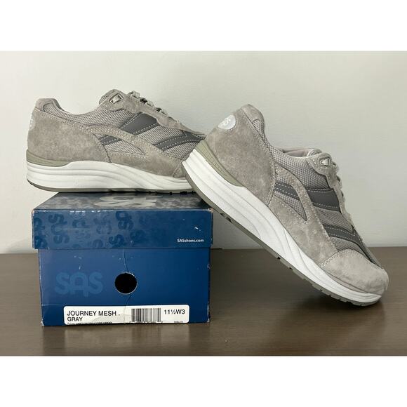 SAS Journey Men’s Walking Shoes 11.5 Triple Wide Orthopedic Gray Comfort Sneaker - Picture 10 of 12